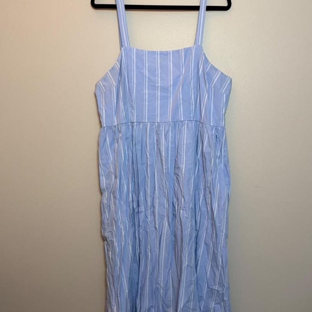 💙 a new day blue striped sundress